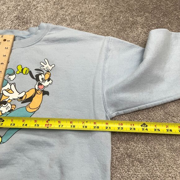 Disney Mickey And Friends Sweatshirt Womens Medium Blue Graphic Pullover Casual - Picture 11 of 12